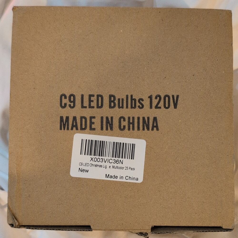 C9 LED Christmas Replacement Bulbs, Multicolor, 120V, 16 Pack
